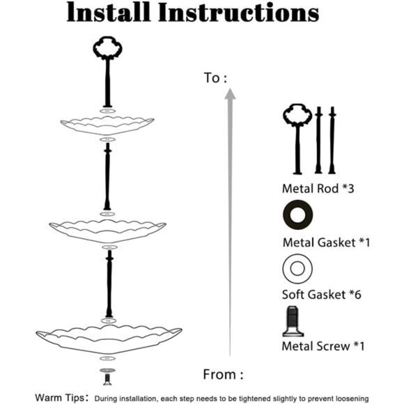 3 Tier Cupcake Stand Porcelain Dessert Cake Stand Wedding Tea Party Birthday - Picture 5 of 7